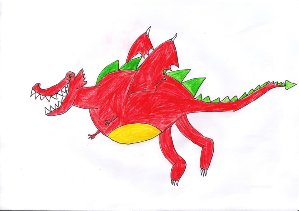 Kinderzeichnung Drache