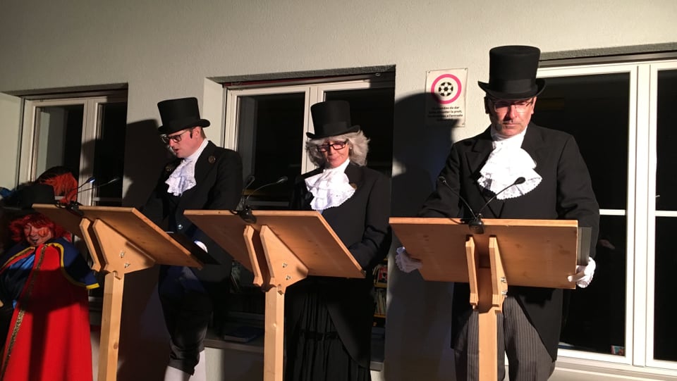 Ils trais derschaders: Gion Hosang, Tina Bundi ed Eugen Monn (da san.).