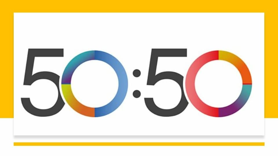 visual colurì cun scritg 50:50