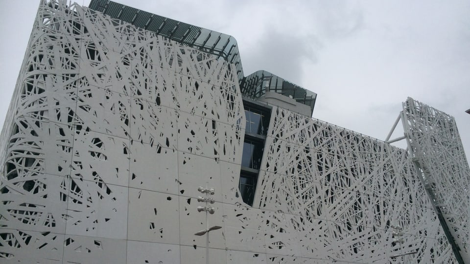 La fassada dal pavigliun talian a l'Expo Milano.