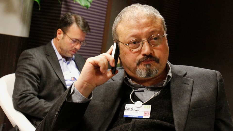 Jamal Khashoggi al telefonin.
