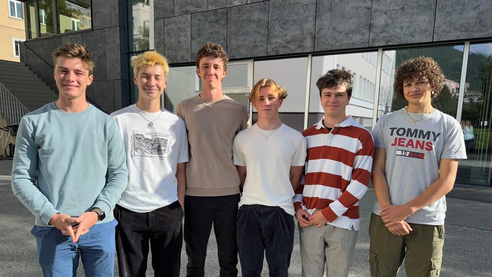 Federico Biffi, Lino Courtin, Tobias Toutsch, Nino Lehner, Robert Ganzoni e Flurin Salzgeber