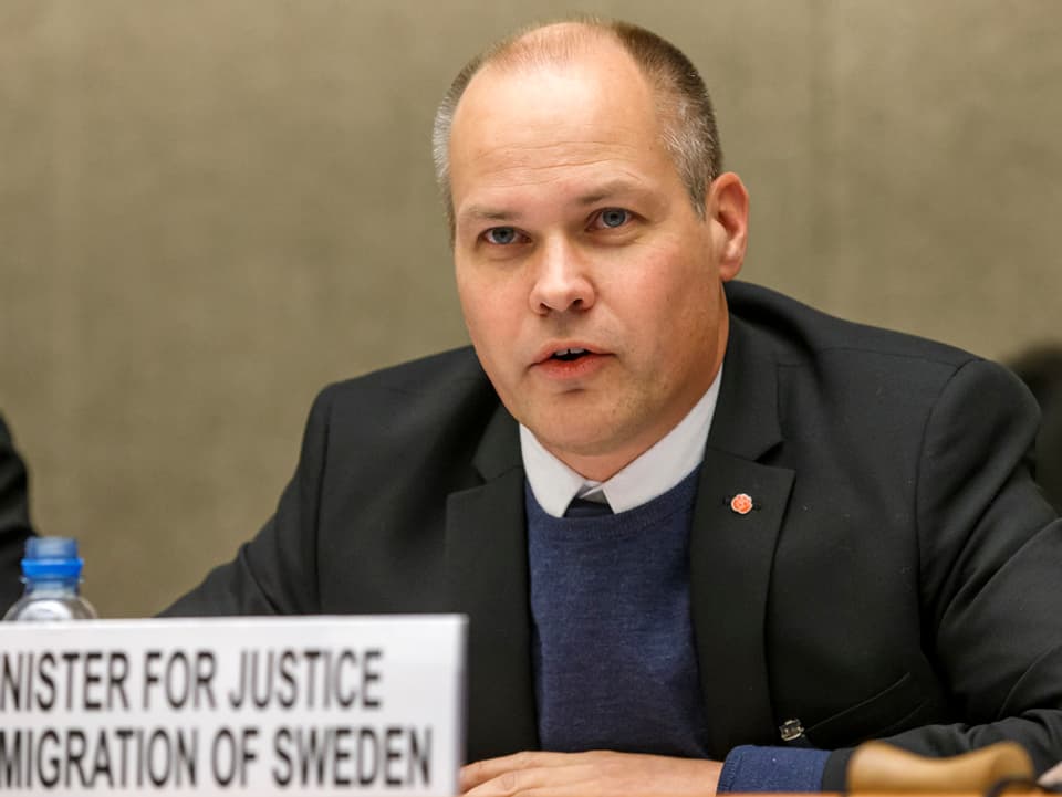 Il minister da migraziun Morgan Johansson vul che l’UE surpiglia mintga onn 1 milliun fugitivs. 