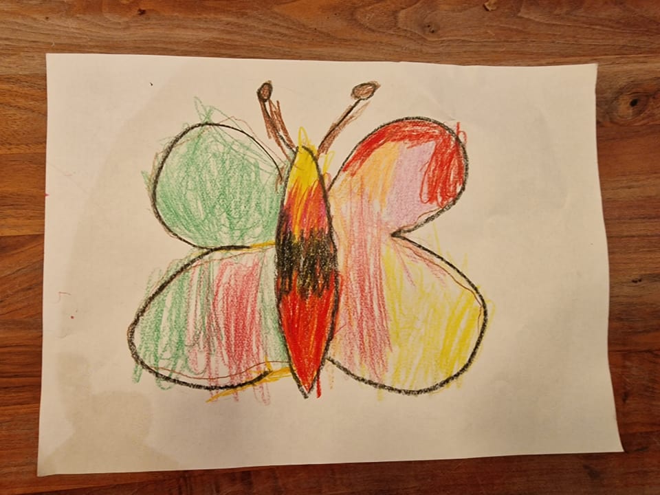 Kinderzeichnung Schmetterling