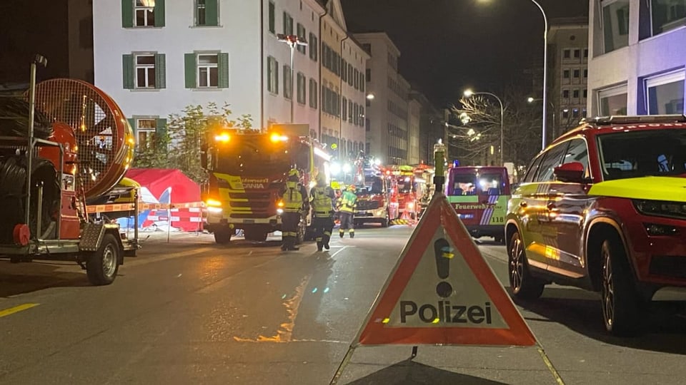 Acziun da polizia en la Steinbruchstrasse a Cuira.