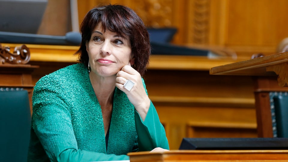 Doris Leuthard durant la debatta pervi dal NAF