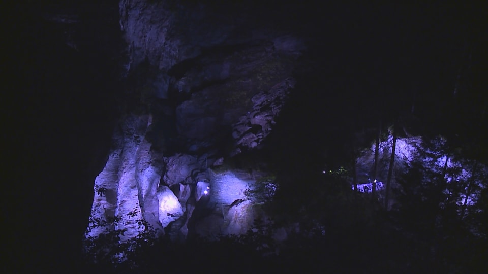 beleuchtete Viamalaschlucht