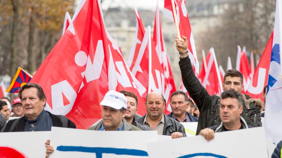 Lavurers protestan a Turitg.