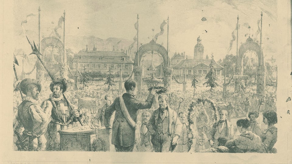 Illustraziun da la festa dal onn 1851.