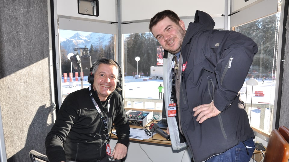 Roger Alig ed Ursin Lechmann rapportan per RTR al Tour de Ski.