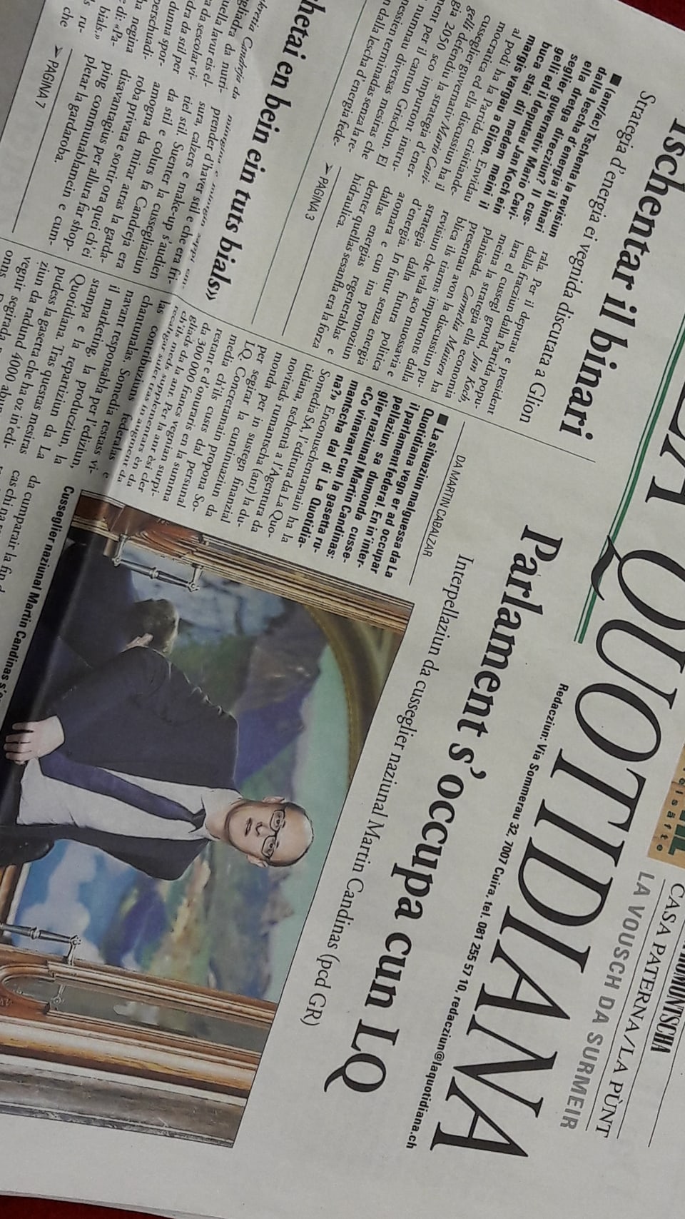 Frontispizi da La Quotidiana