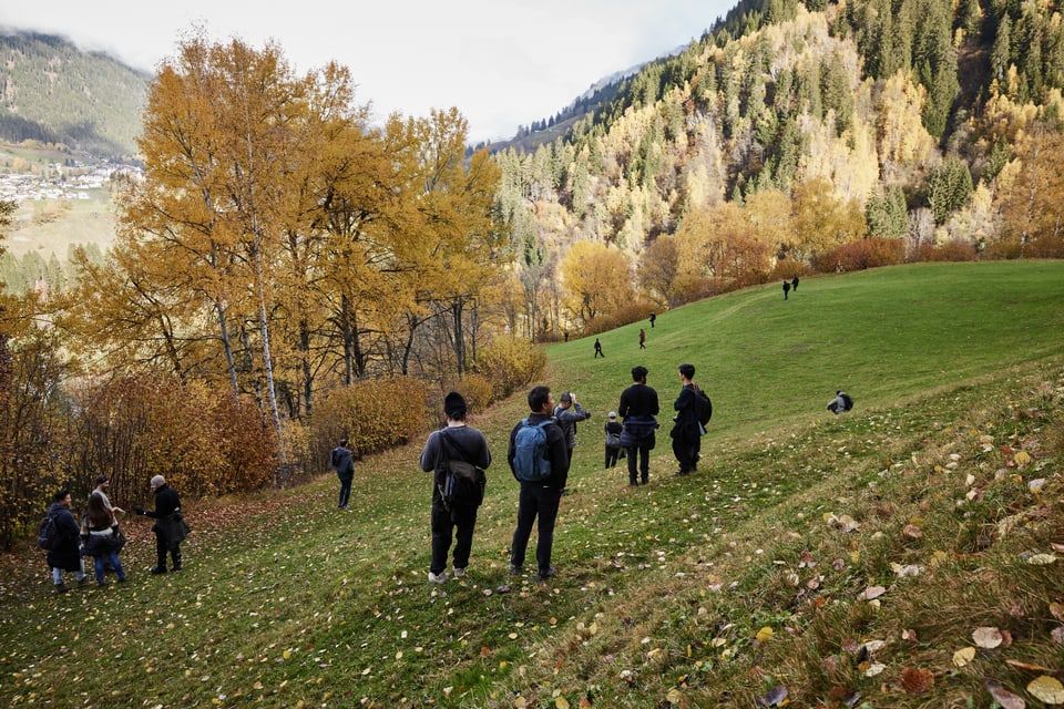 Die Studentinnen und Studenten des Lehrgangs Master of Advanced Studies Digitale Fabrication in Disentis Caschlatsch. 