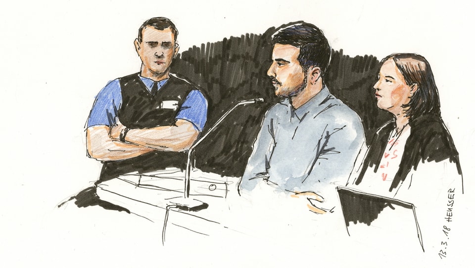 Skizza cun els dus, polizist daspera.