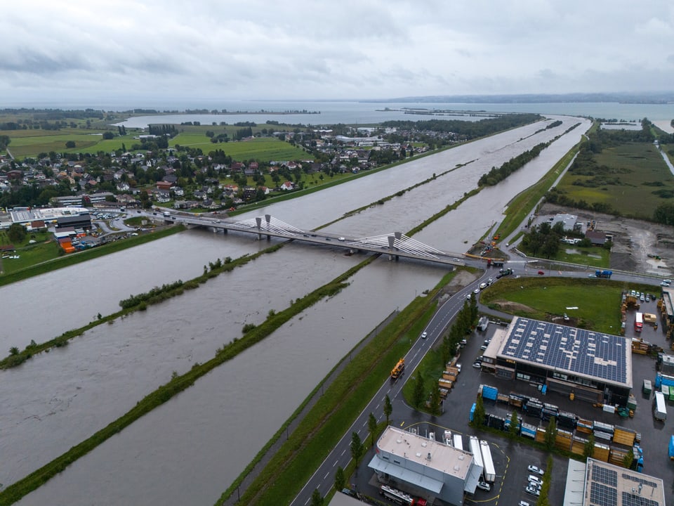 Das überschwemmte «Rheinvorland»