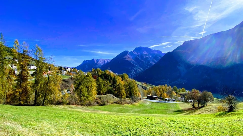 Vista vers Sent Ina vischnanca en Engiadina Bassa