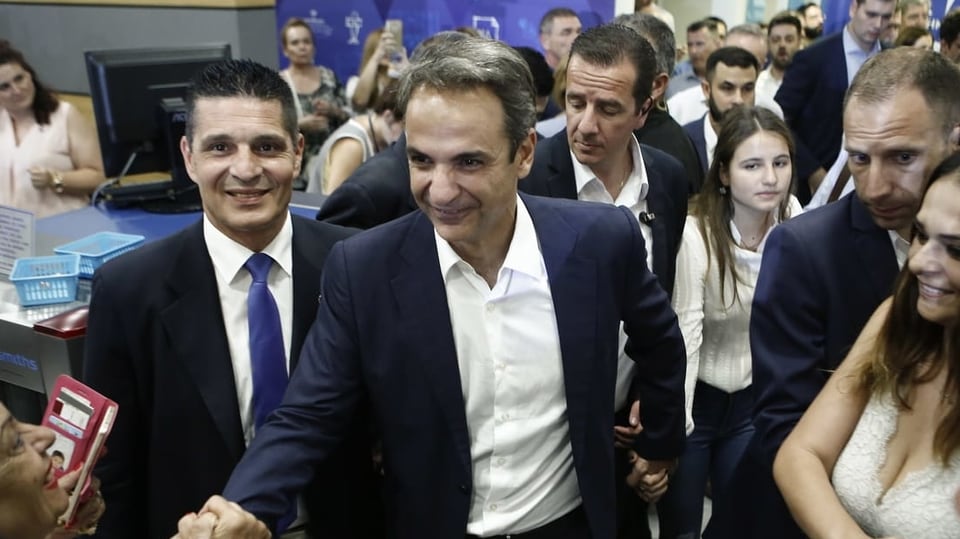 Il nov primminister da la Grezia, Kyriakos Mitsotakis.