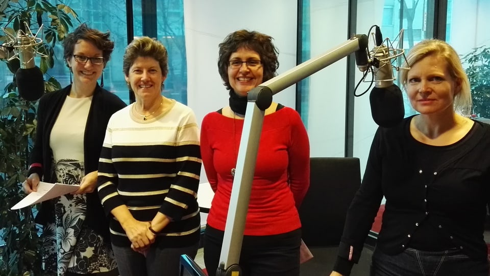 Laura Keller e Donata Vallino (RTS), Bettina Secchi-Fluor (RSI) e Romana Costa (SRF).