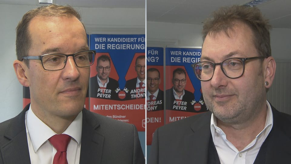 Ils dus candidats Andreas Thöny e Peter Peyer.