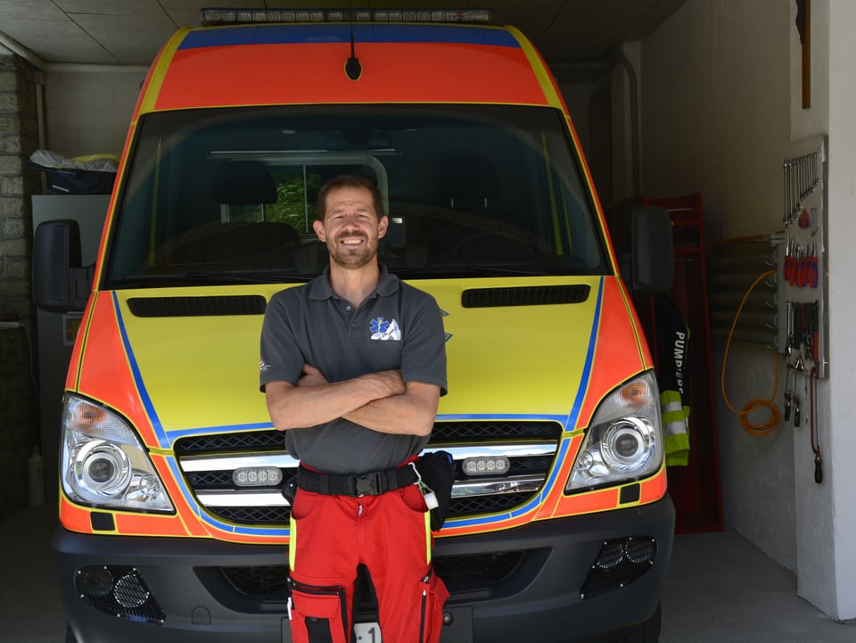 Alex Gisler il manader dal servetsch da salvament Surselva. 