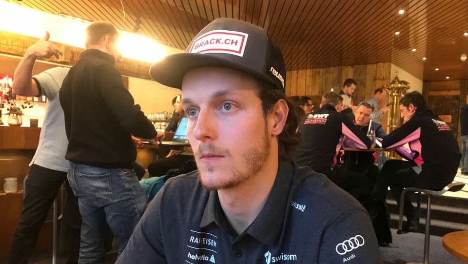 Sandro Simonet avant slalom dad Adelboden