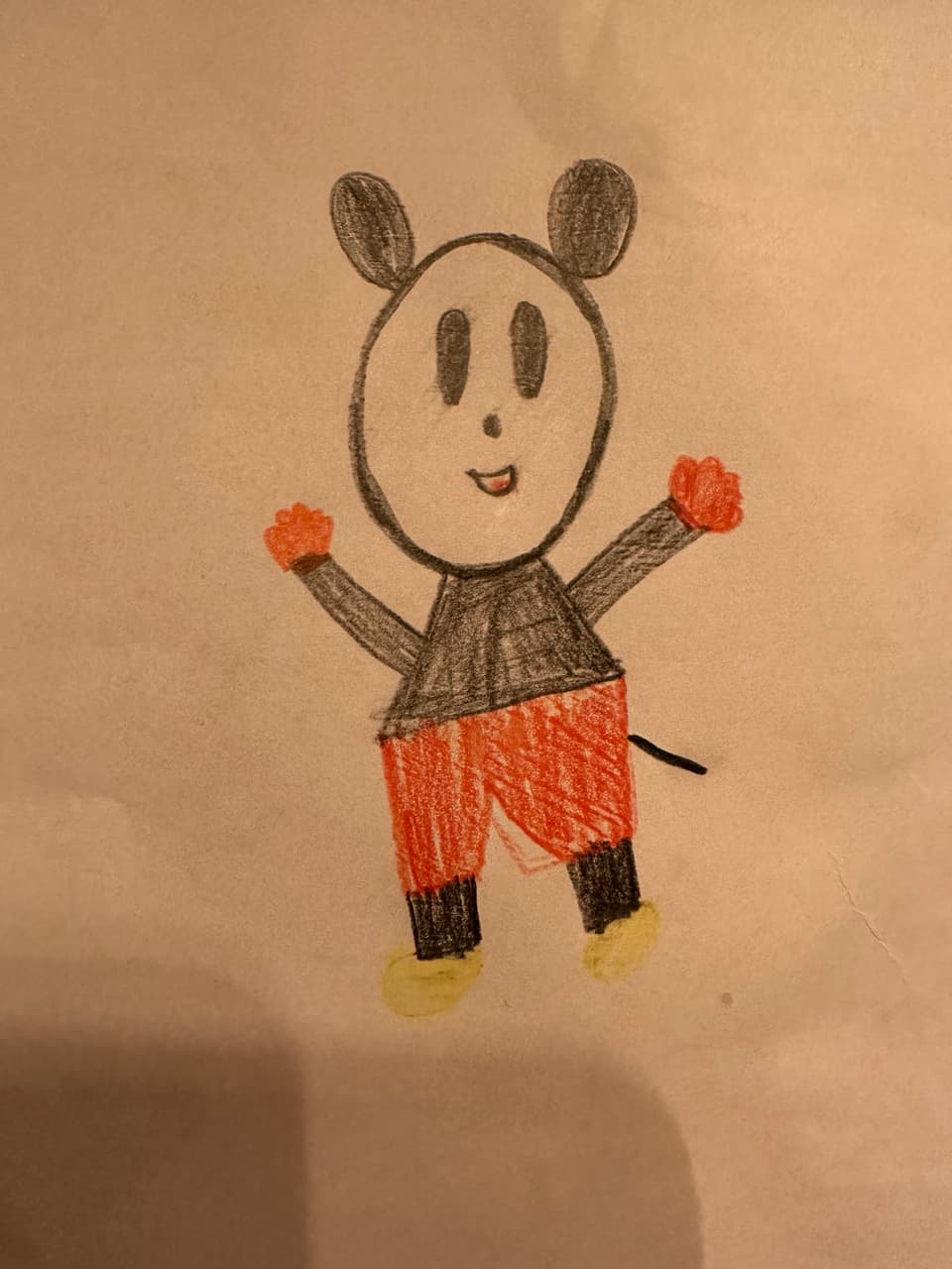 Kinderzeichnung Mickymaus