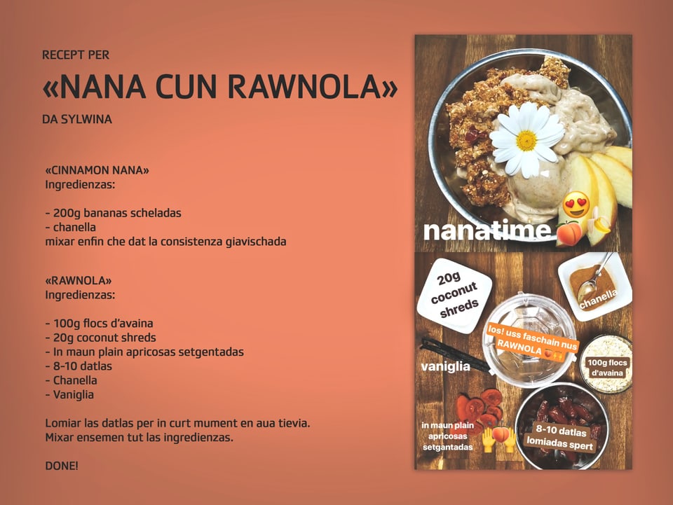 Recept per nana cun rawnola