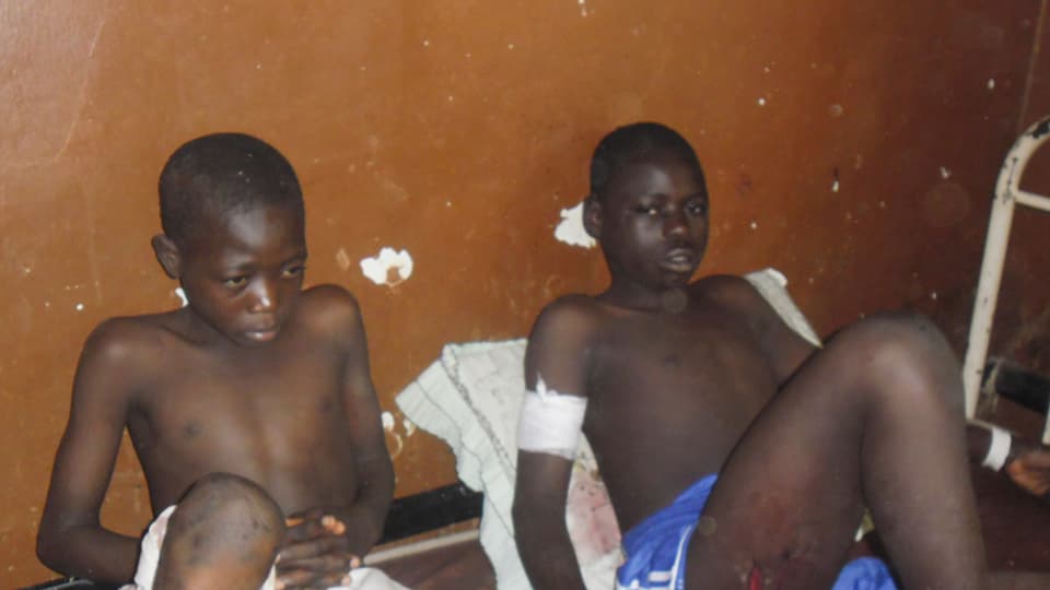 Uffants en in ospital en Nigeria. 
