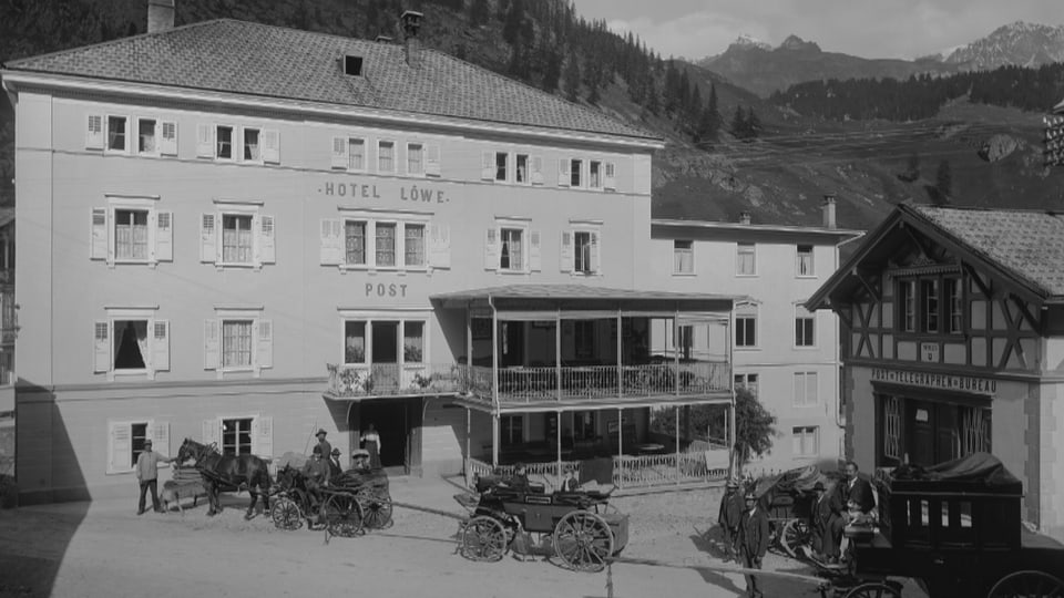 Hotel Post Löwe en ses temp d'aur Hotel Post Löwe in Mulegns