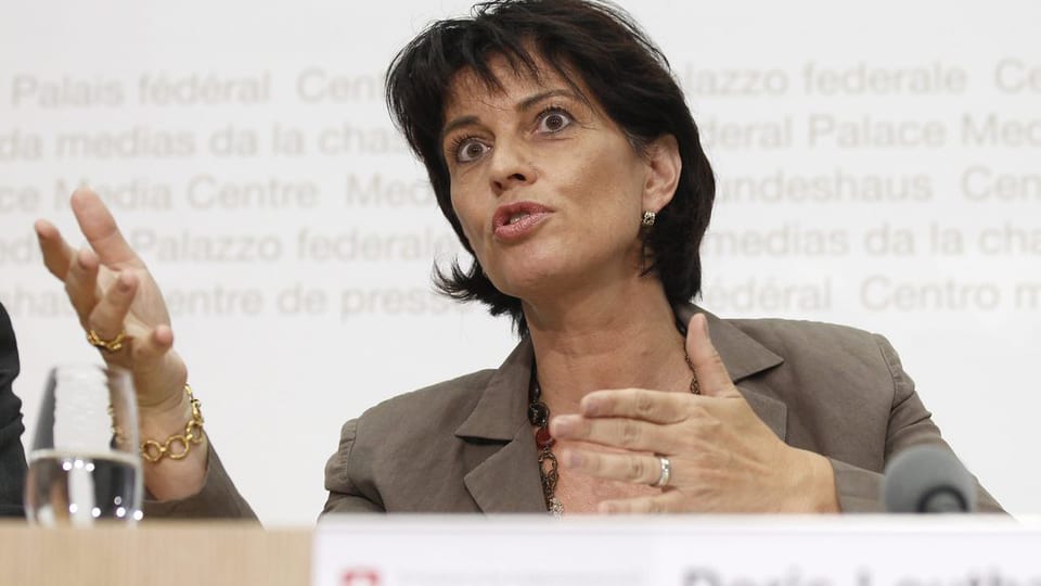 Purtret da la cussegliera federala Doris Leuthard.