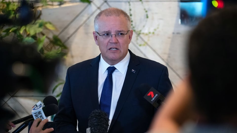 Purtret da Scott Morrison. 