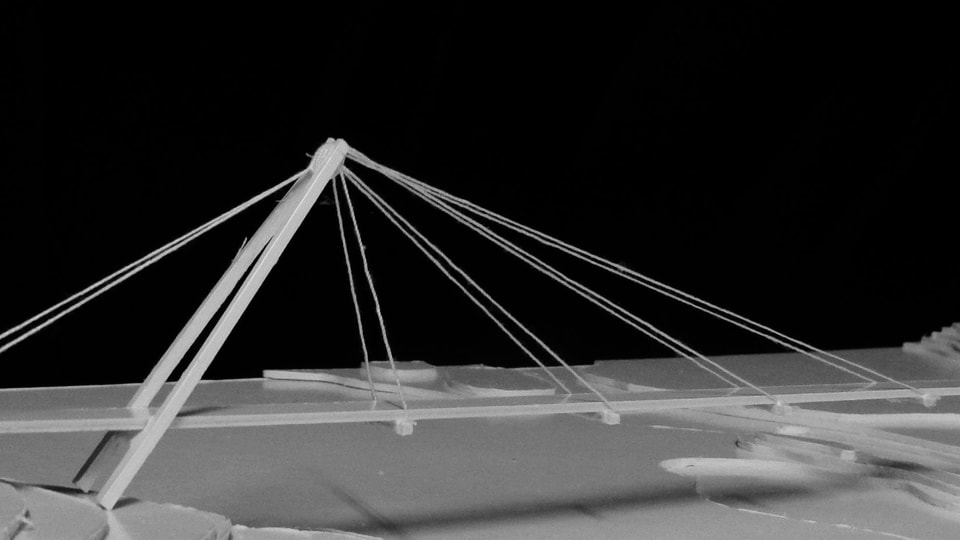 Visualisaziun da la nova punt per peduns.