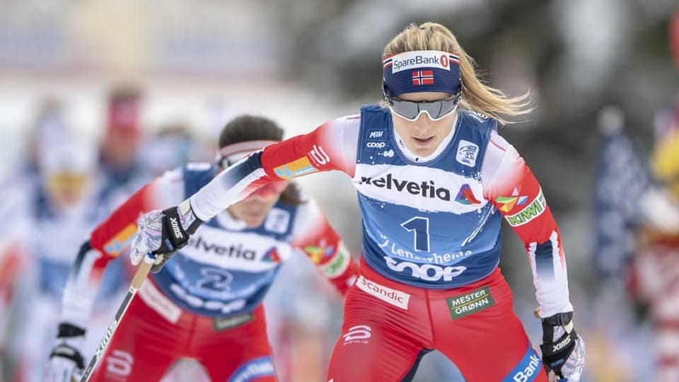 Johaug durant cursa.