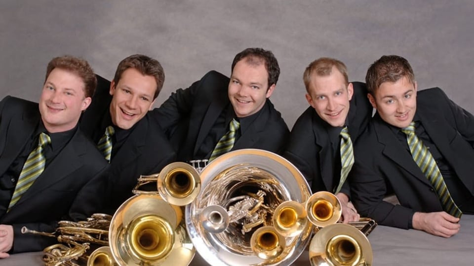 Lucerne Chamber Brass 5 umens, musicistas davos lur instruments