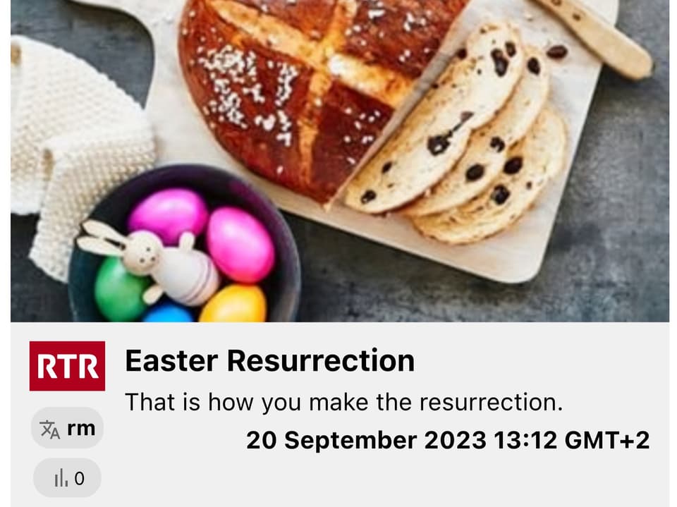 in maletg d'ina levada cun ivettas sur il titel «Easter Resurrection – that is how you make the resurrection»
