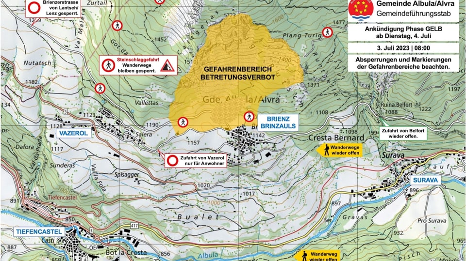 Gefahrenzone Brinzauls