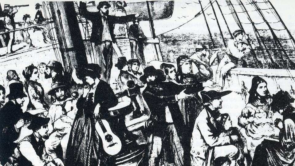 Sin la punt d'ina nav d'emigrants