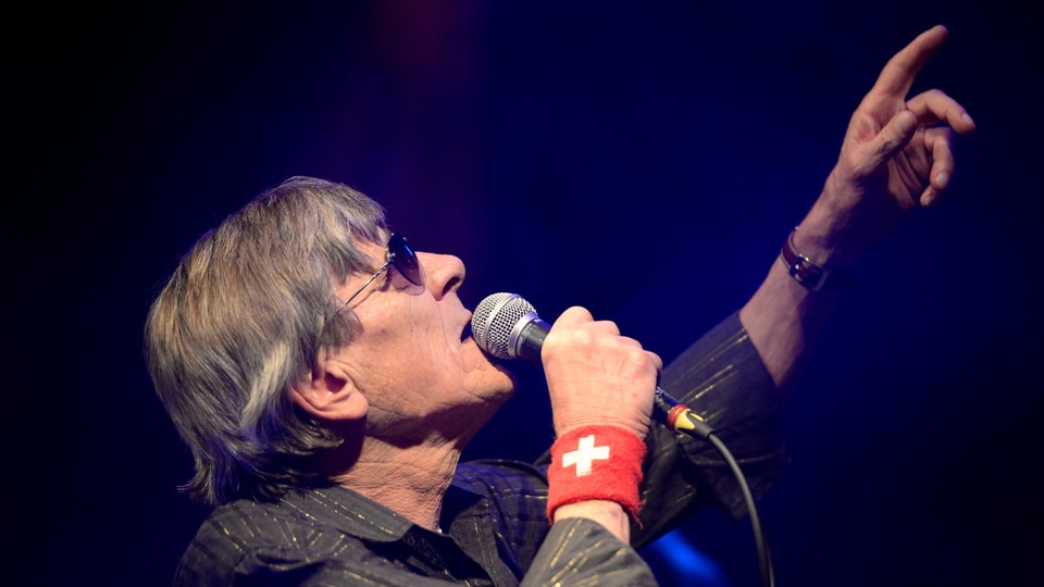 Polo Hofer durant in concert