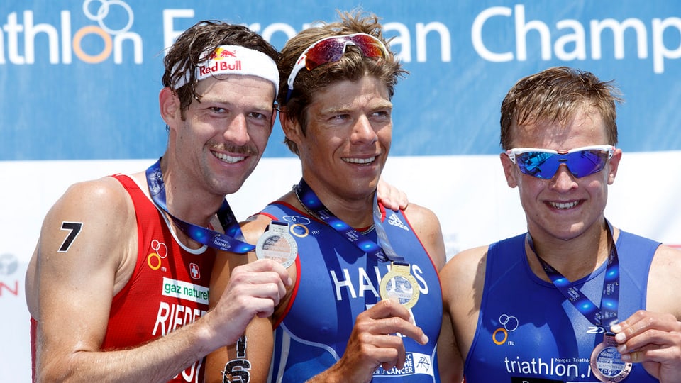 Da san: Sven Riederer, David Hauss e Kristian Blummenfelt.