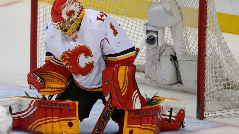 Il goli da l'equipa naziunala da hockey sin glasch, Jonas Hiller, durant in gieu