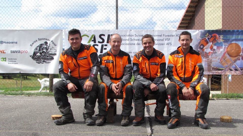 Il Swiss Team (da san.) Enrico Netzer, Philipp Amstutz, Balz Recher e Urs Amstutz.
