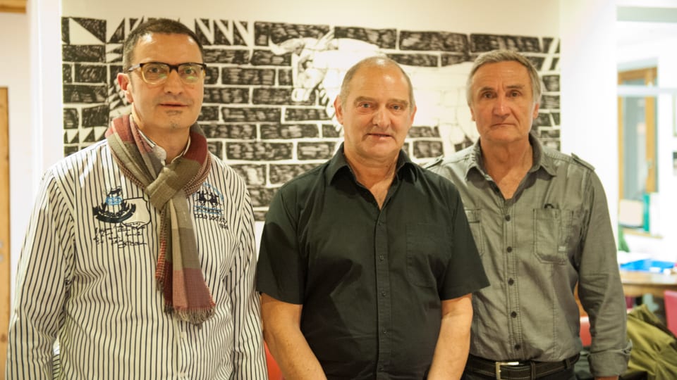 Giusep Caduff, Ignaz Derungs e Kurt Frei (da sanester