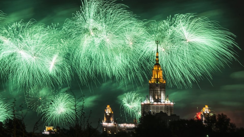La festa da victoria a Moscau è ida a fin sonda saira cun in grond fieu artifizial. 