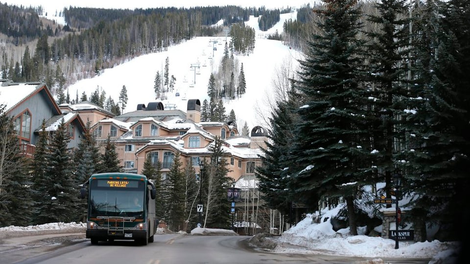 Bus sin via en il Beaver Creek Resort.