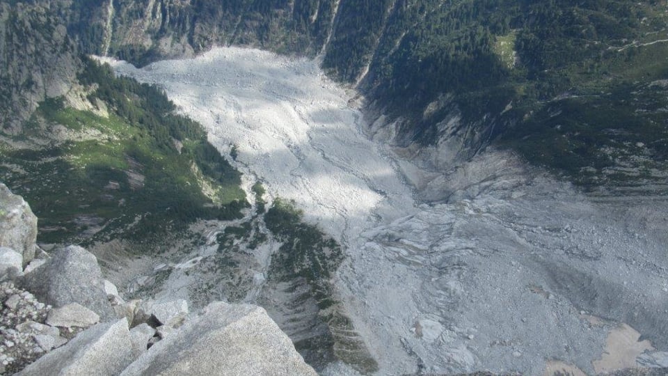 Vista giu dal Piz Cengalo.