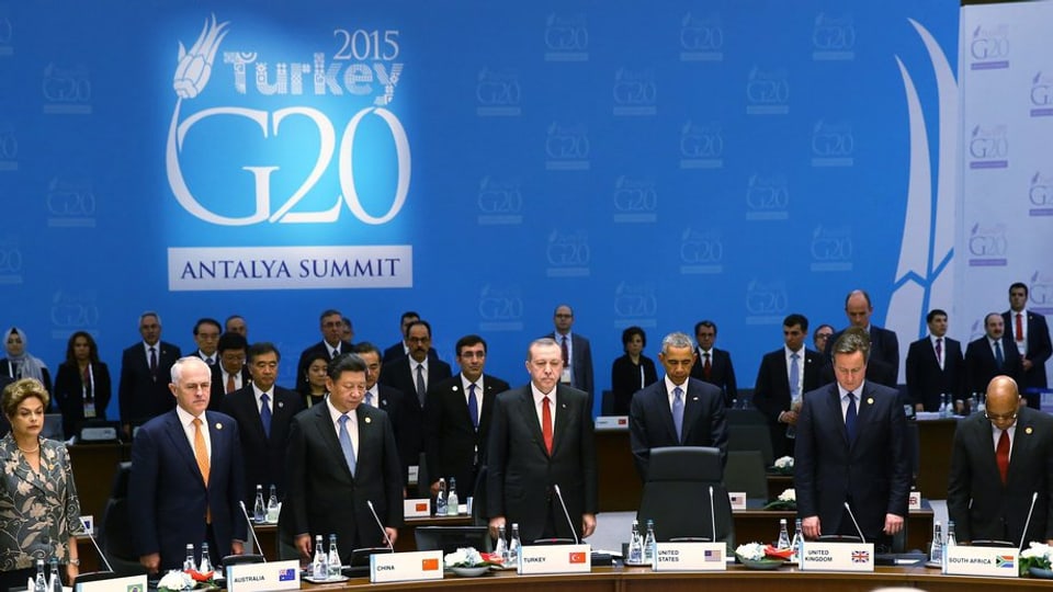 Minuta da silenzi durant l'inscunter dals G20 en Tirchia.