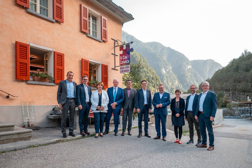 Tessiner Regierung zu Besuch in Graubünden.