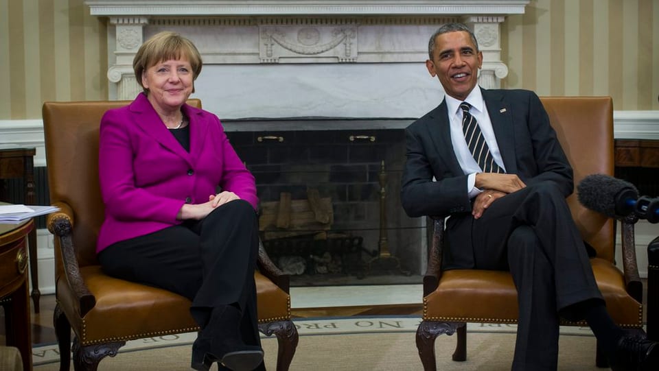 Angela Merkel e Barack Obama.