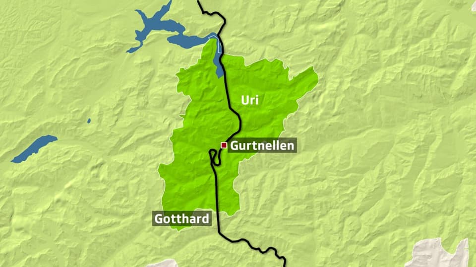Tranter Erstfeld e Göschenen era la lingia da viafier interrutta.