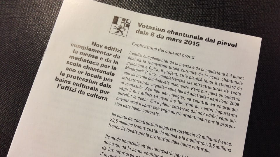 Cudeschet da votaziuns chantunal.