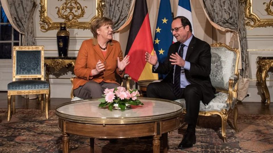 Angela Merkel e François Hollande a Strasbourg.
